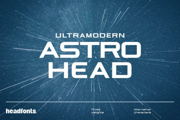 Astrohead: A Modern Minimal Display Typeface