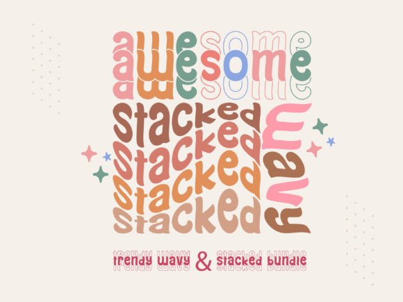 Awesome Wavy Stacked: A Charming Display Typeface