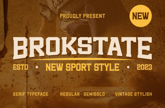 Brokstate: A Dynamic Display Font for Athletic Design