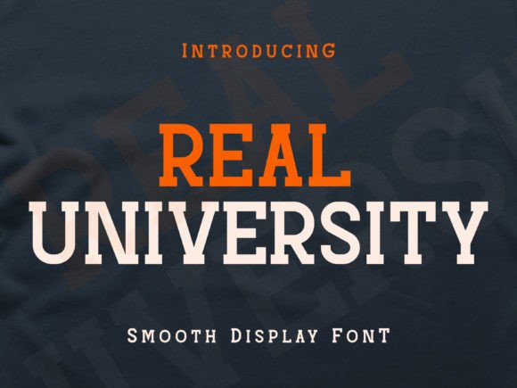 Real University: A Modern Display Font for Creative Branding