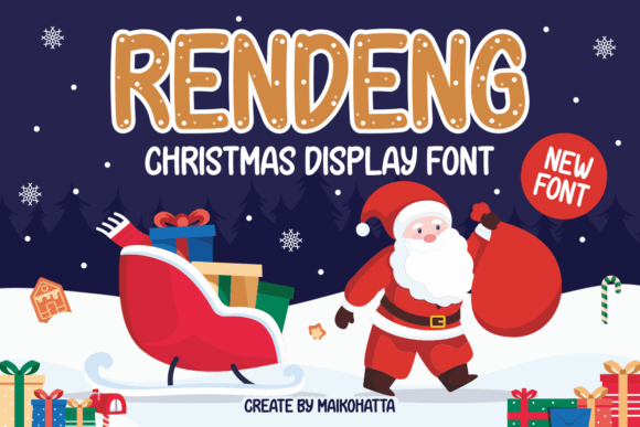 Rendeng: A Festive Display Font for Your Christmas Designs